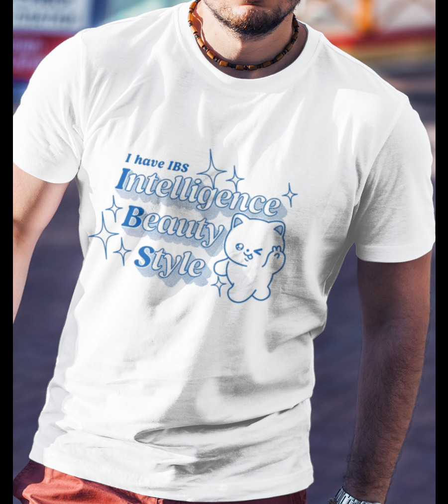 I Have IBS Intelligence Beauty Style New Cute Bear Stars T-Shirt