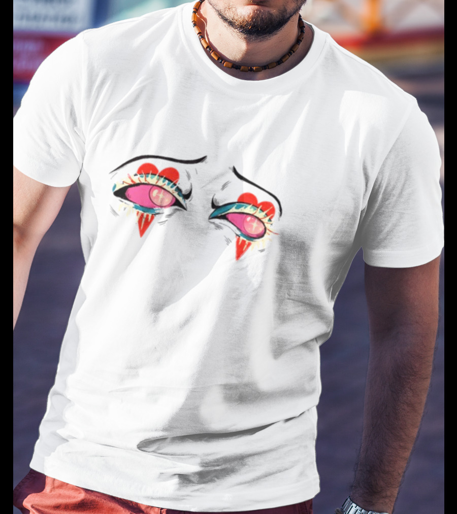 Galactixy Eyes Love Is Blindness Dripping Heart Tears T-Shirt