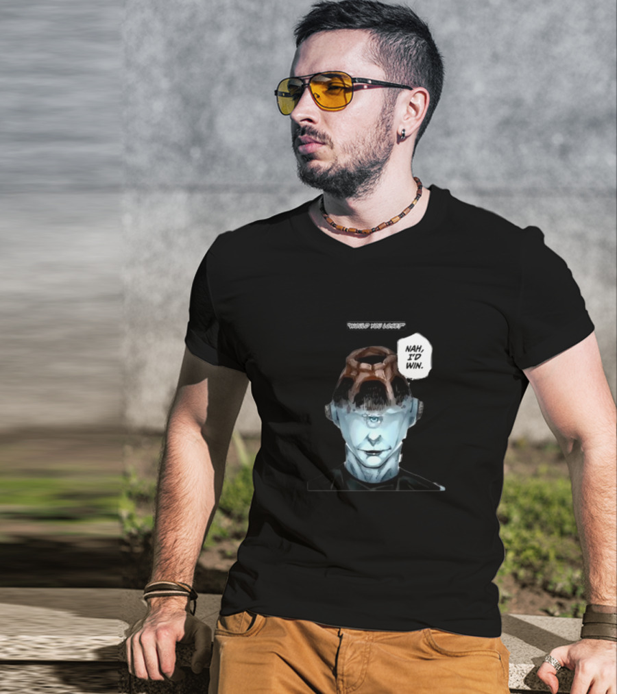 Goofyahhtees Jogoat Would You Lose Nah I'd Win Cyclopean Futuristic Figure T-Shirt