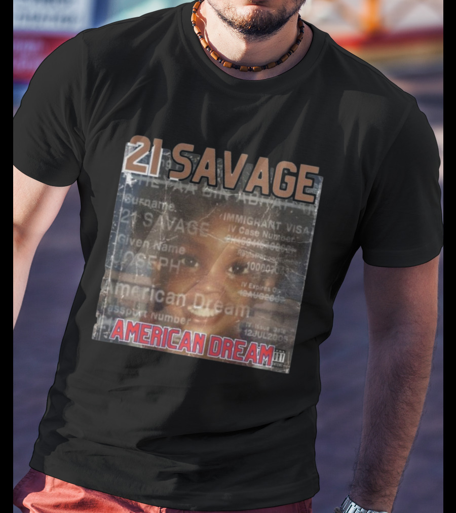 21 Savage Joseph American Dream Album Cover Art Hip Hop T-Shirt