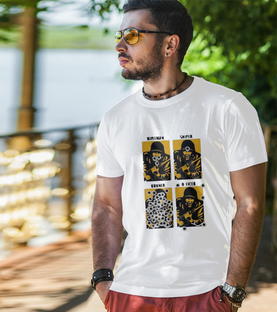 Rifleman Sniper Gunner Officer Bullet Targets T-Shirt