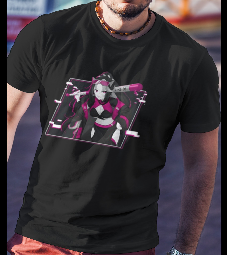 Shurahiwa Big Hitter Anime Character With Bat T-Shirt
