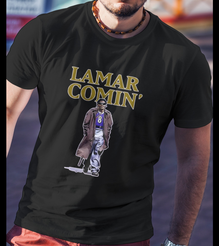Lamar Comin' Number 8 Cool T-Shirt