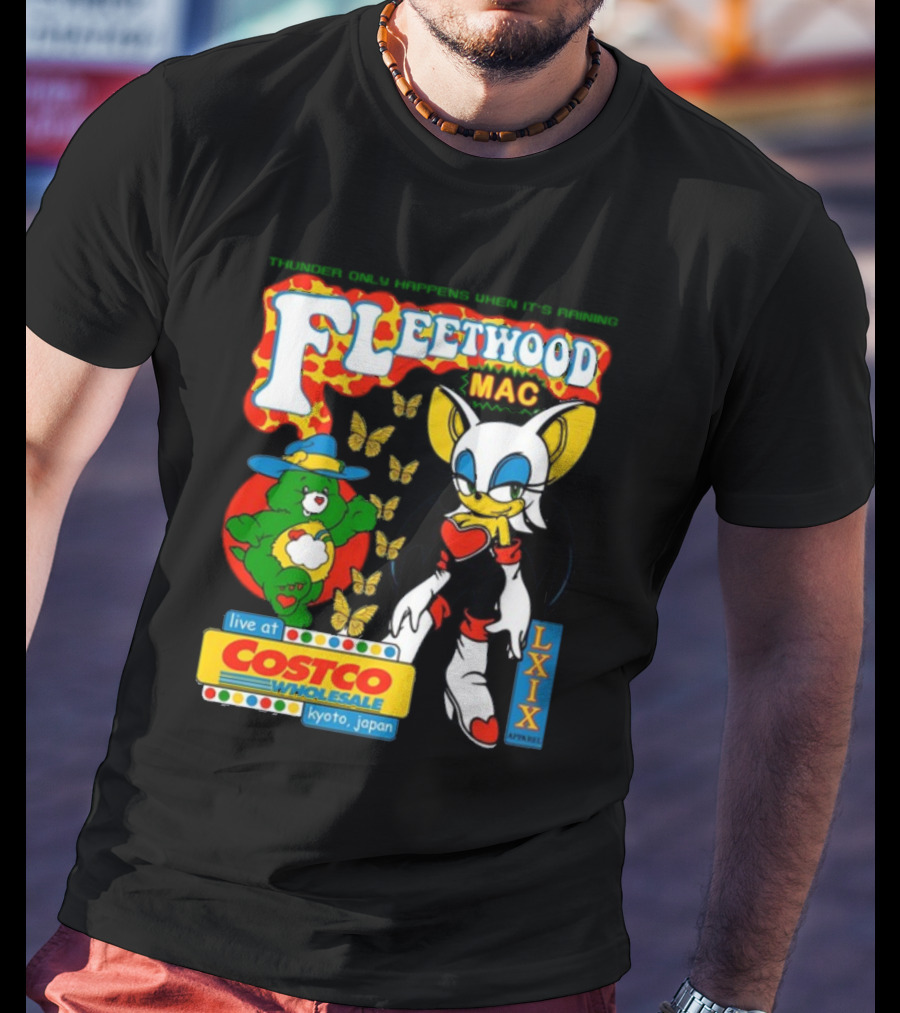 Fleetwood Mac Thunder Only Happens When It's Raining Live At Costco Kyoto Japan Lxixapparel T-Shirt