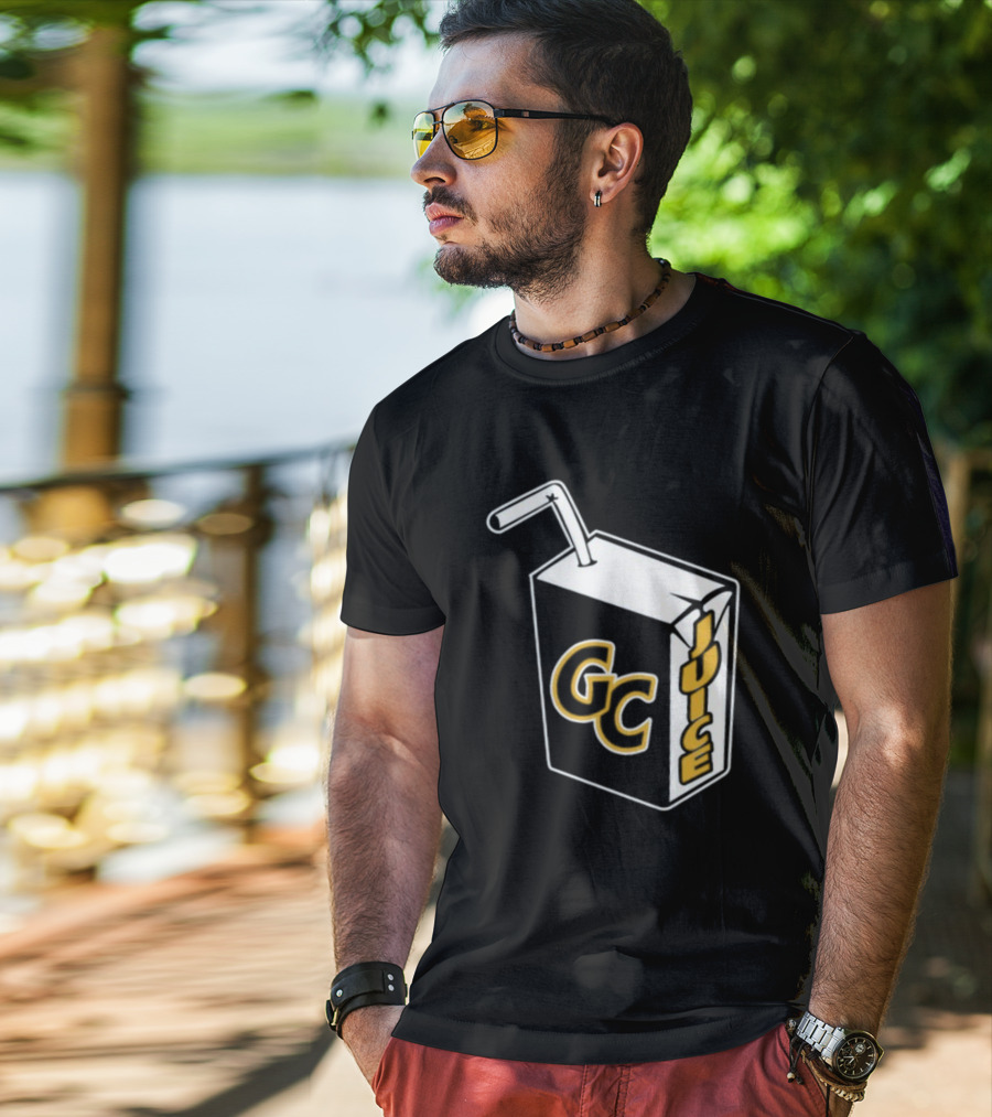 Braylon Mullins Wearing GC Juice Carton T-Shirt