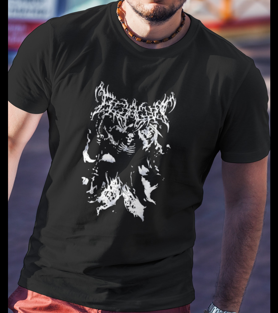 Straight Edge Dubstep Skeleton Demon Abstract T-Shirt