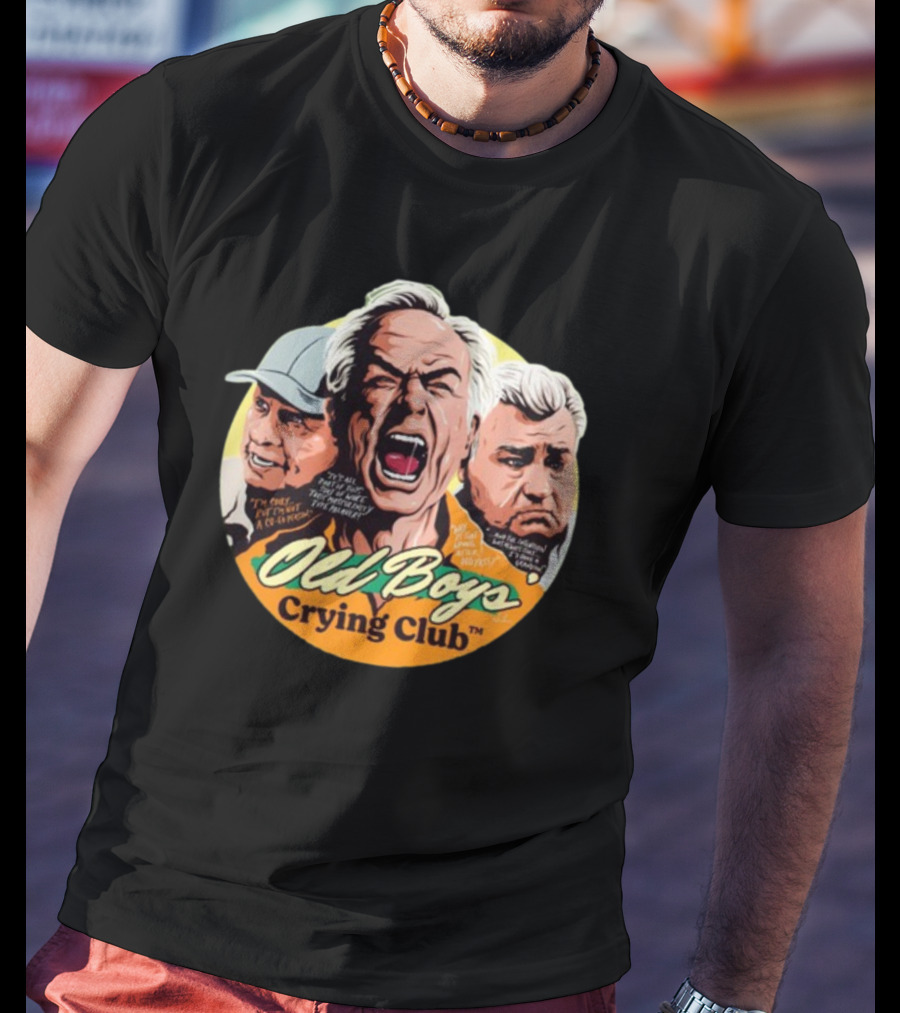 Old Boys’ Crying Club Grumpy Faces Comic Style Characters T-Shirt