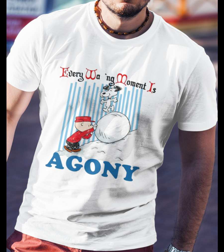 Every Waking Moment Is Agony Sisyphus Dog Cartoon Snowball T-Shirt