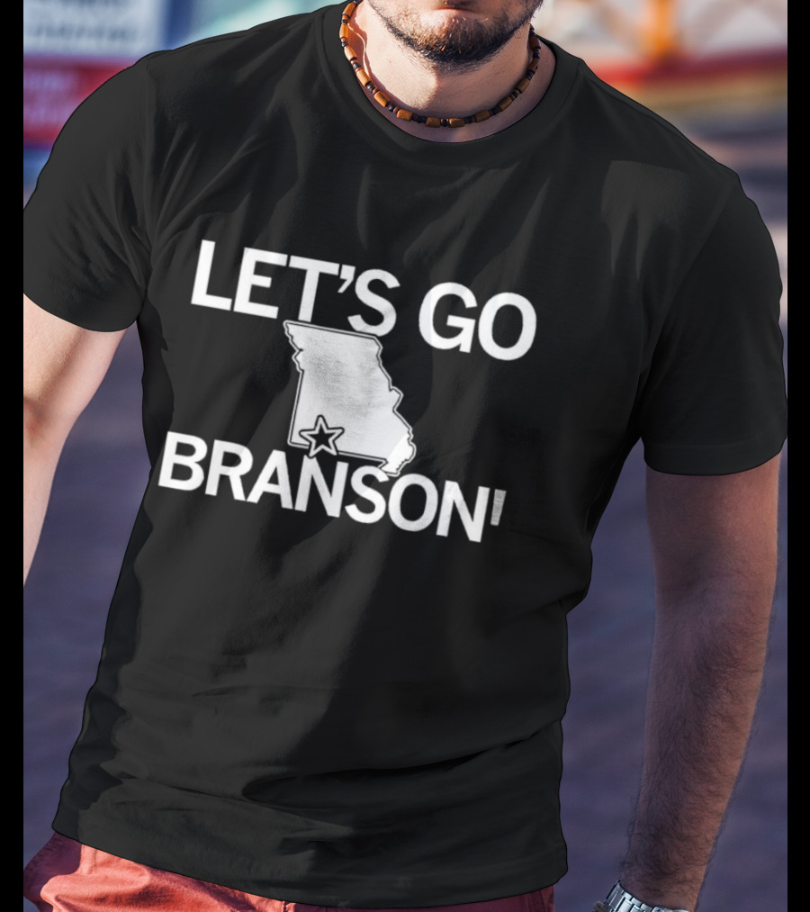 LET'S GO BRANSON MISSOURI STATE OUTLINE STAR LOCATION T-Shirt
