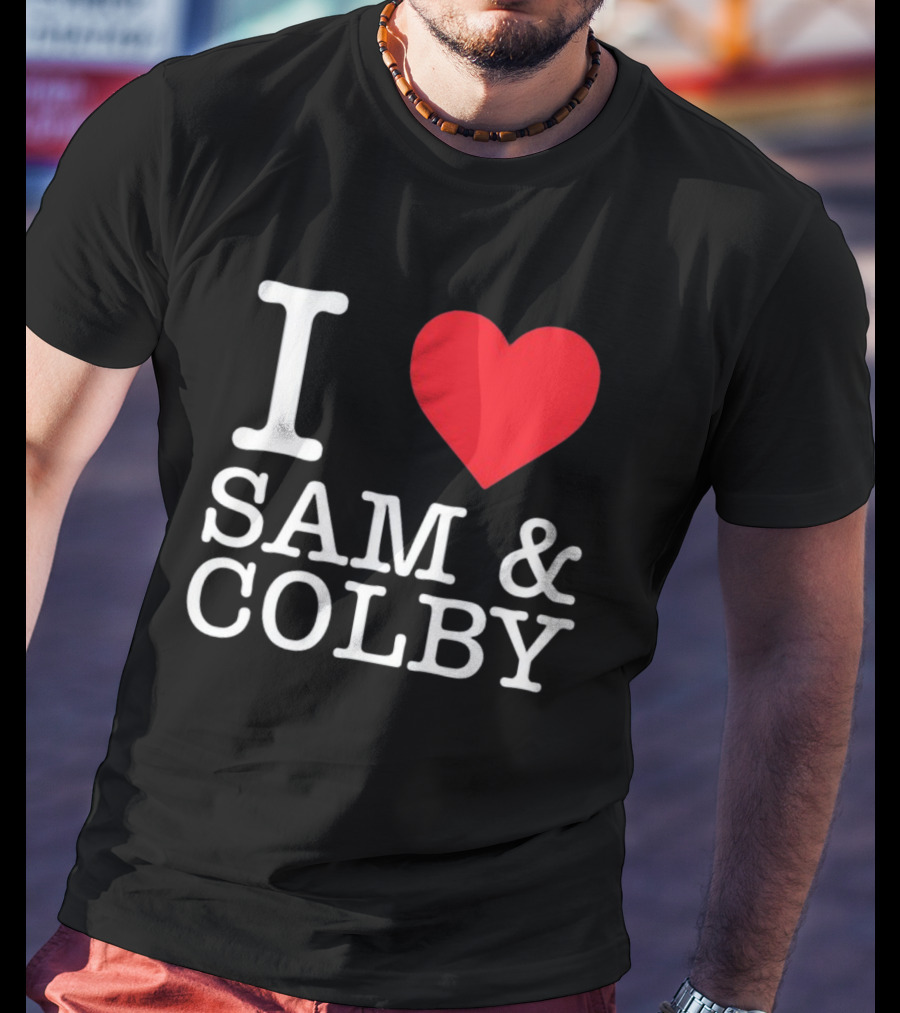 I Love Sam And Colby Red Heart T-Shirt