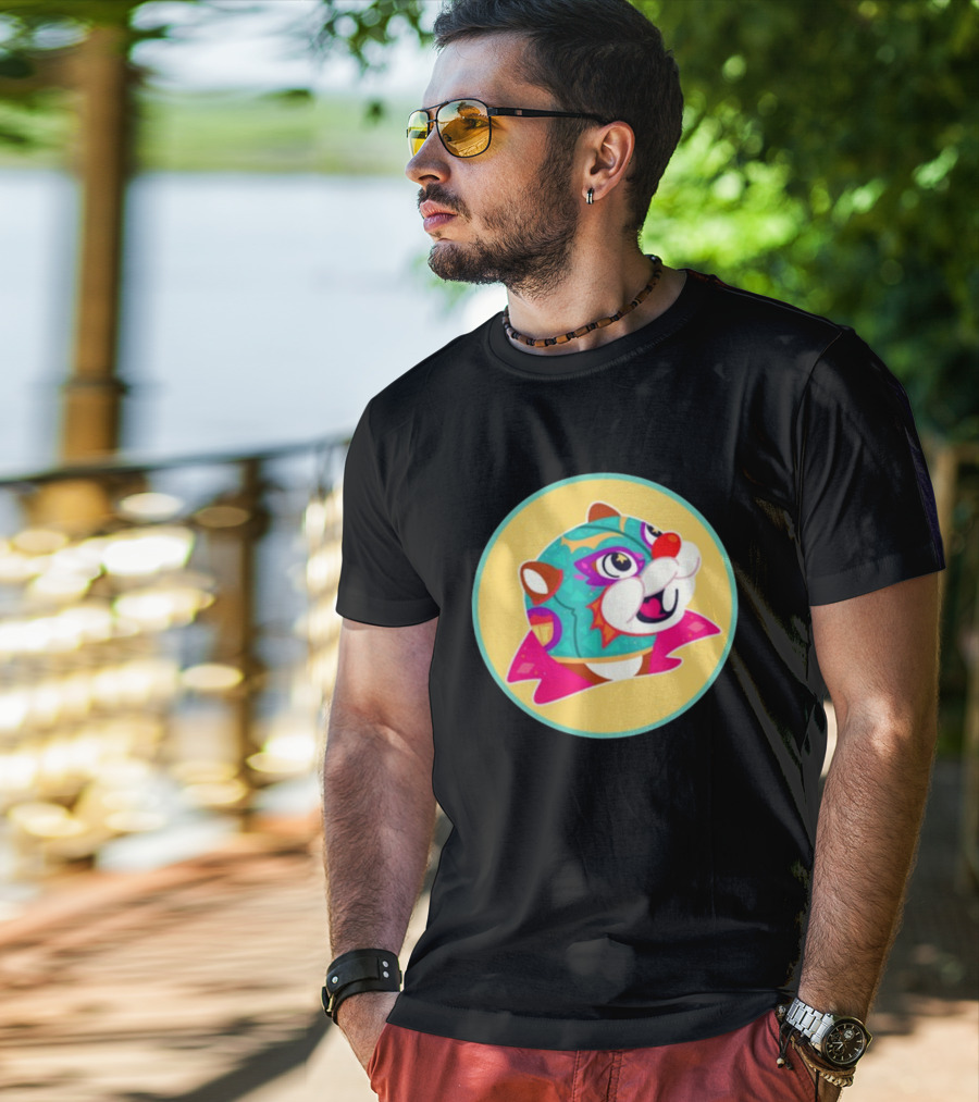 El Hijo Del Buc-Ees Luchador Beaver Mask T-Shirt
