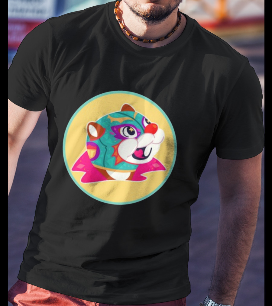 El Hijo Del Buc-Ees Luchador Beaver Mask T-Shirt