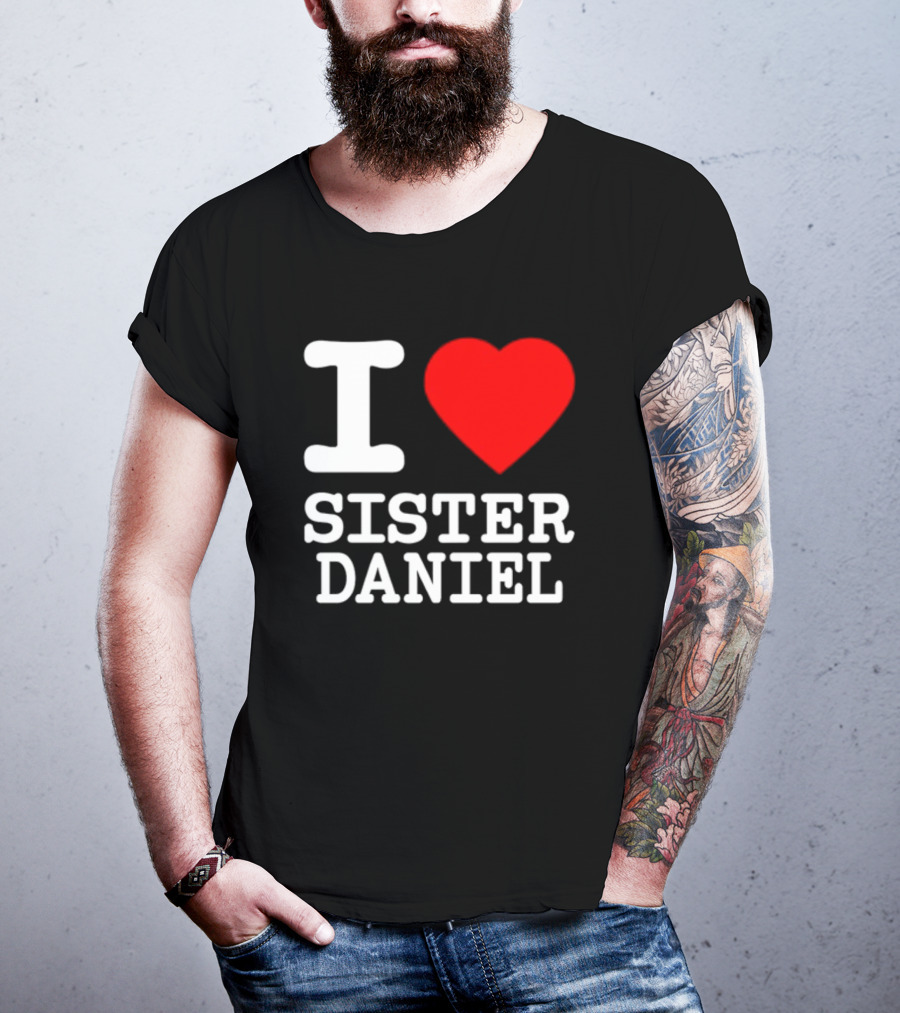 Bunnysiipper I Love Sister Daniel Red Heart T-Shirt