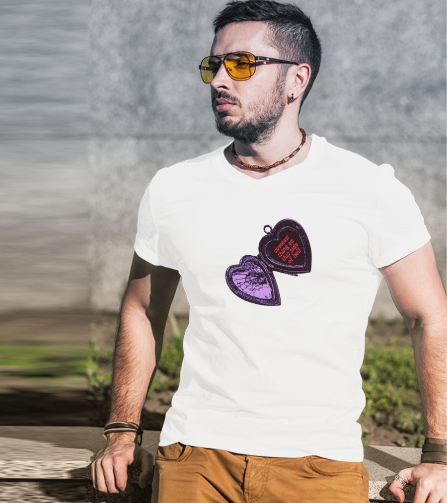 Sweetest Things On This Side Of Hell Broken Heart Pendant T-Shirt