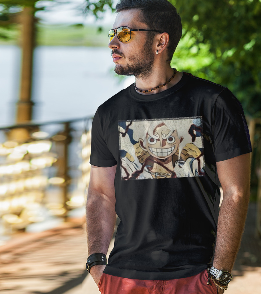 Max Holloway Gear 5 Luffy One Piece Anime Character T-Shirt