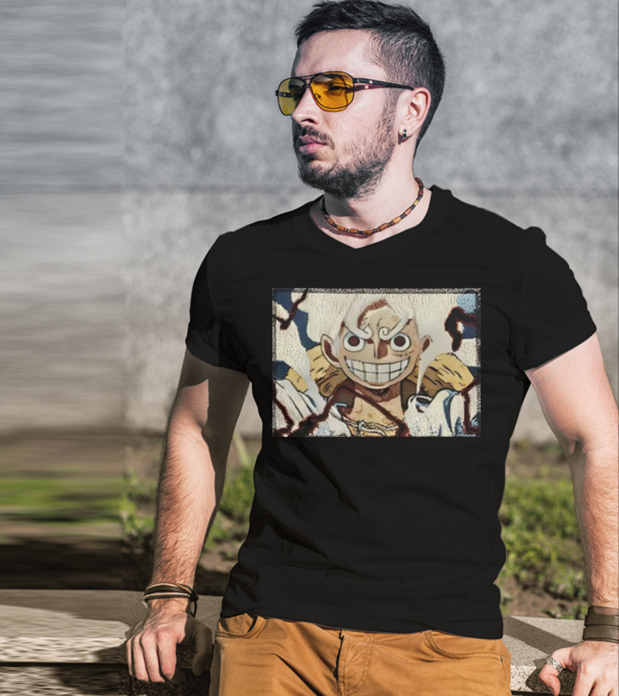 Max Holloway Gear 5 Luffy One Piece Anime Character T-Shirt