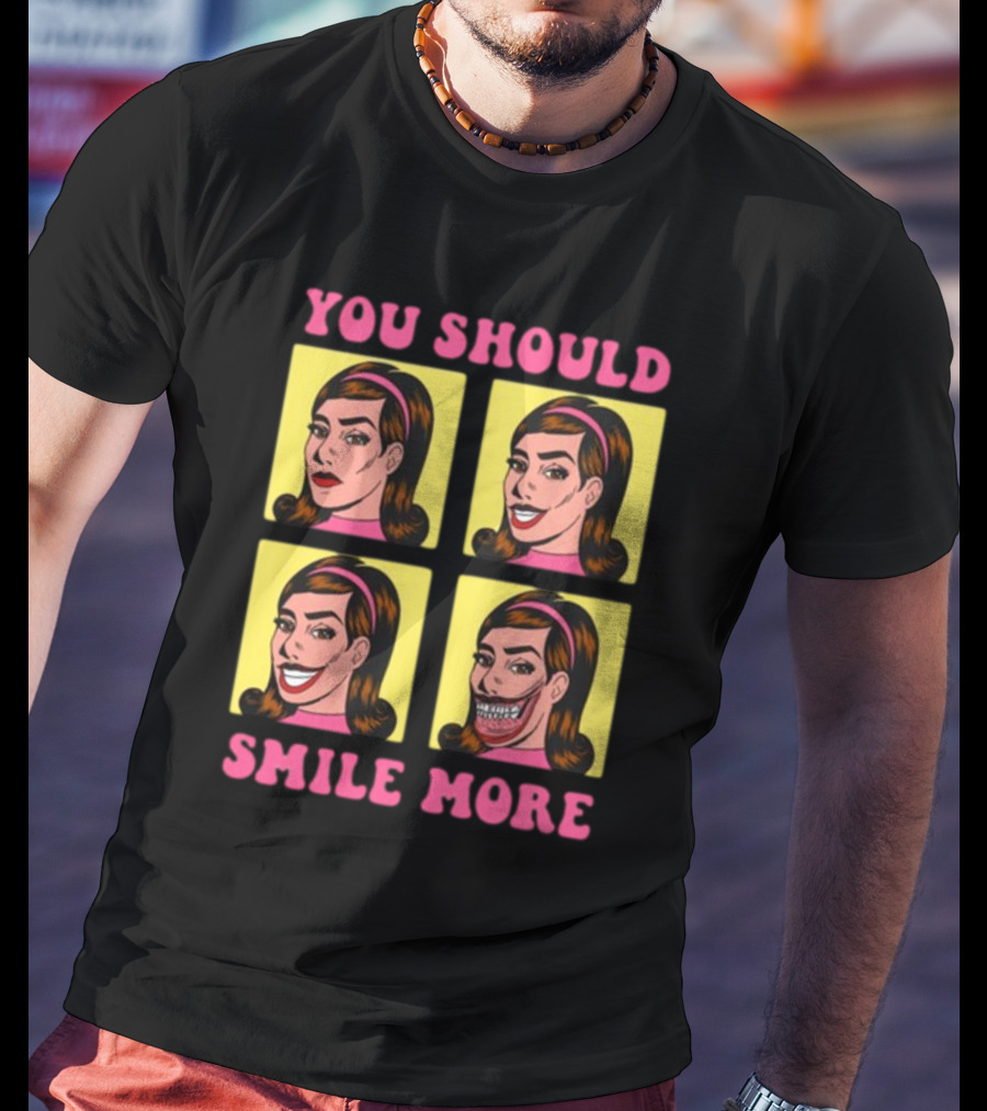 You Should Smile More Pop Art Style Comic Panels T-Shirt