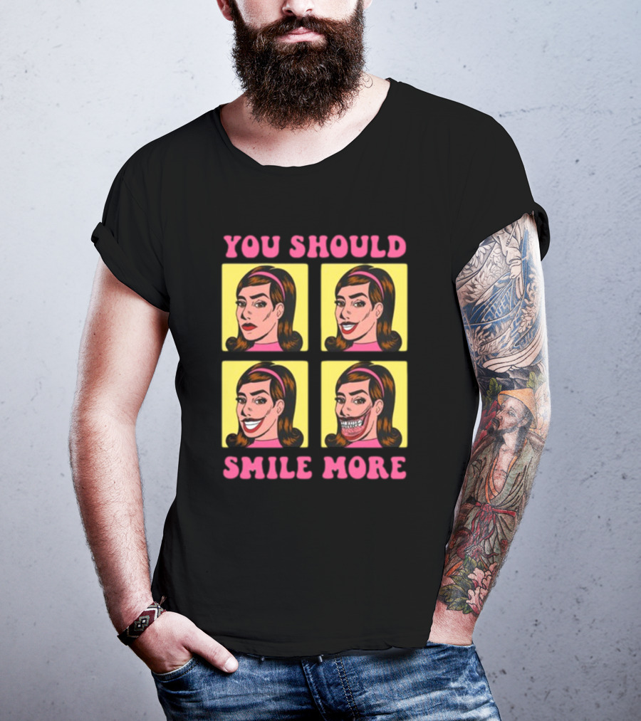 You Should Smile More Pop Art Style Comic Panels T-Shirt