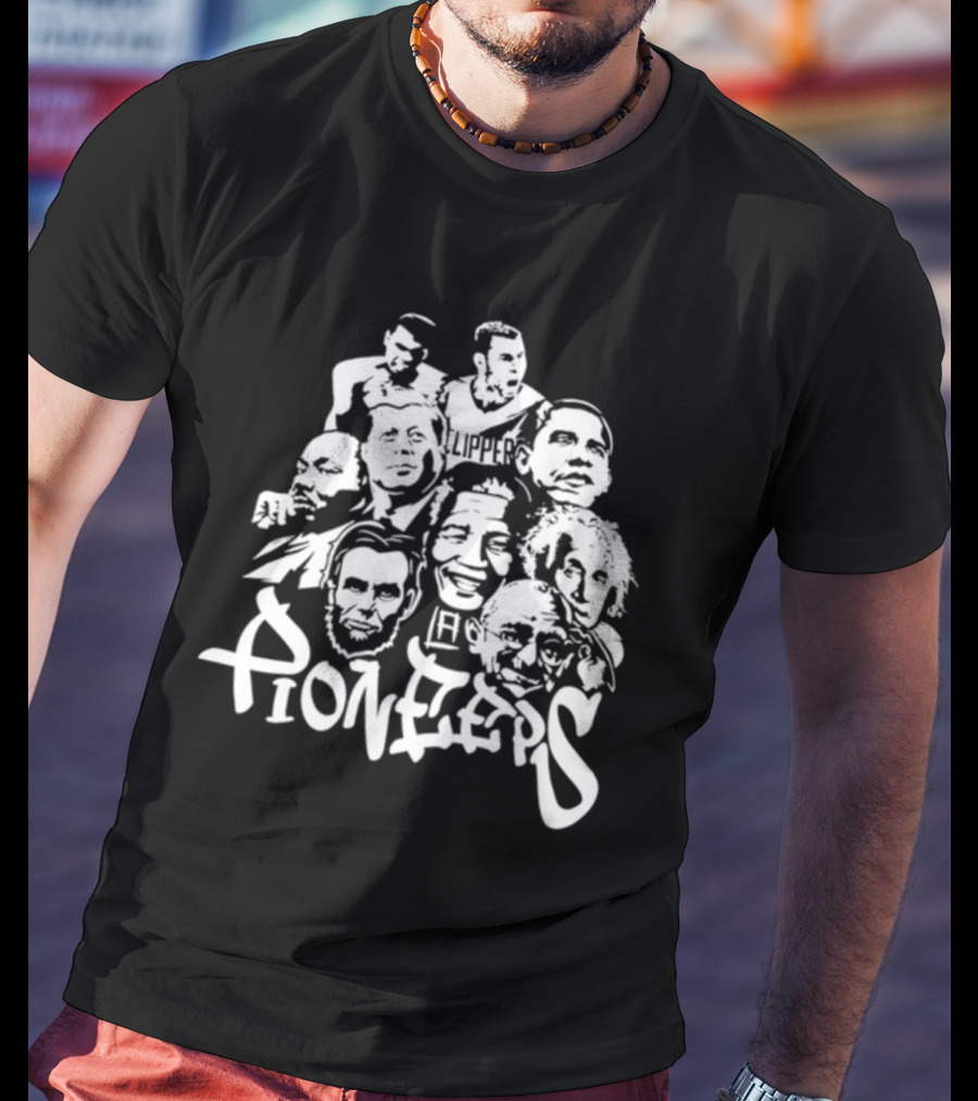 Clippers Players And Historical Pioneer Icons Compilation T-Shirt