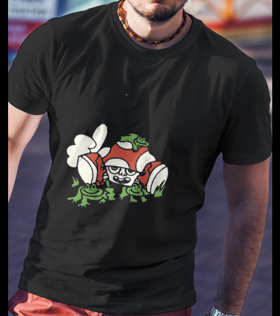 Man I Love Frogs Mushroom Character With Frogs T-Shirt