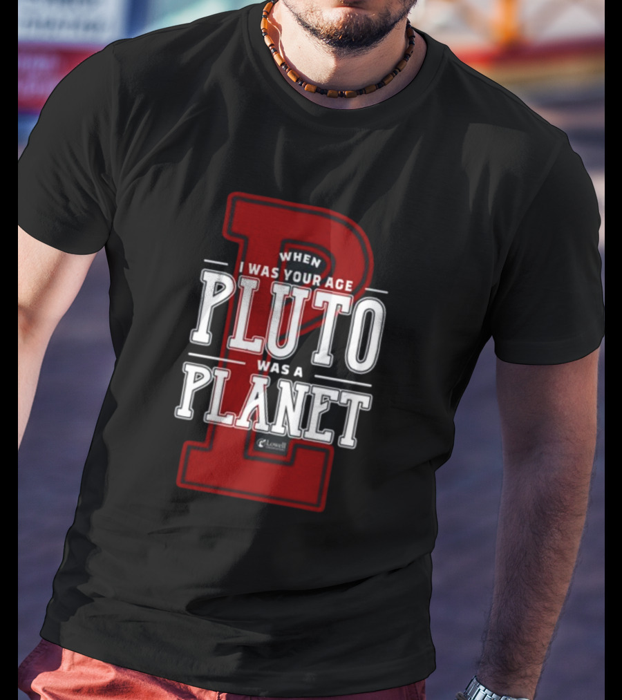 Misha Collins Wearing When I Was Your Age Pluto Was A Planet Lowell Observatory T-Shirt