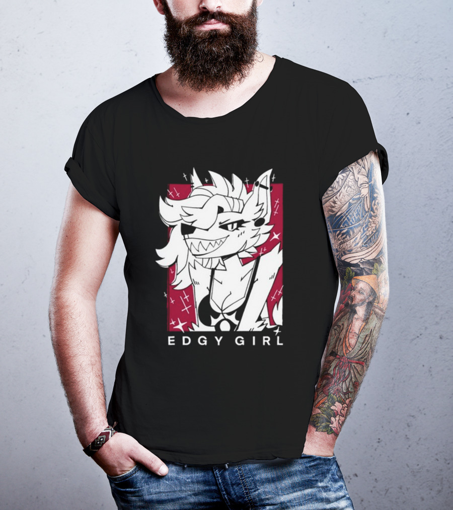 Edgy Girl Doubledog Bitey Puppy Girls T-Shirt