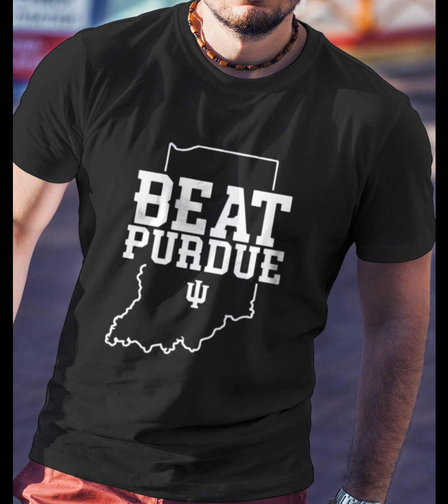 Jacob Mangum-Farrar Beat Purdue Indiana Outline IU T-Shirt