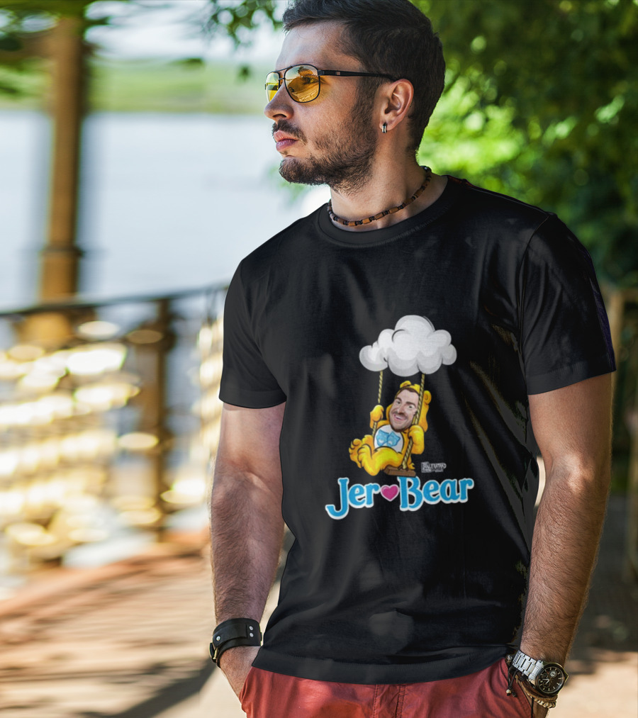 Lebatardaf Jeremy Taché Jer-Bear Swinging Under Cloud Face T-Shirt