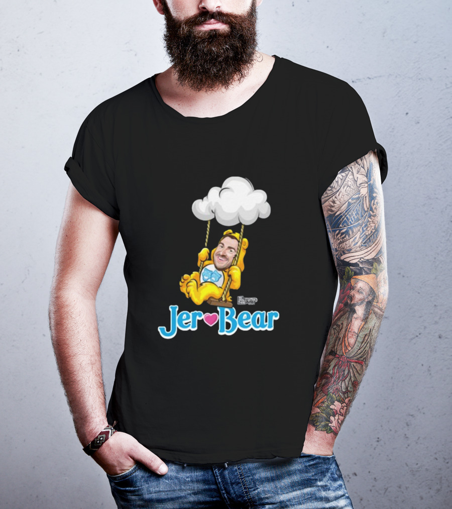 Lebatardaf Jeremy Taché Jer-Bear Swinging Under Cloud Face T-Shirt