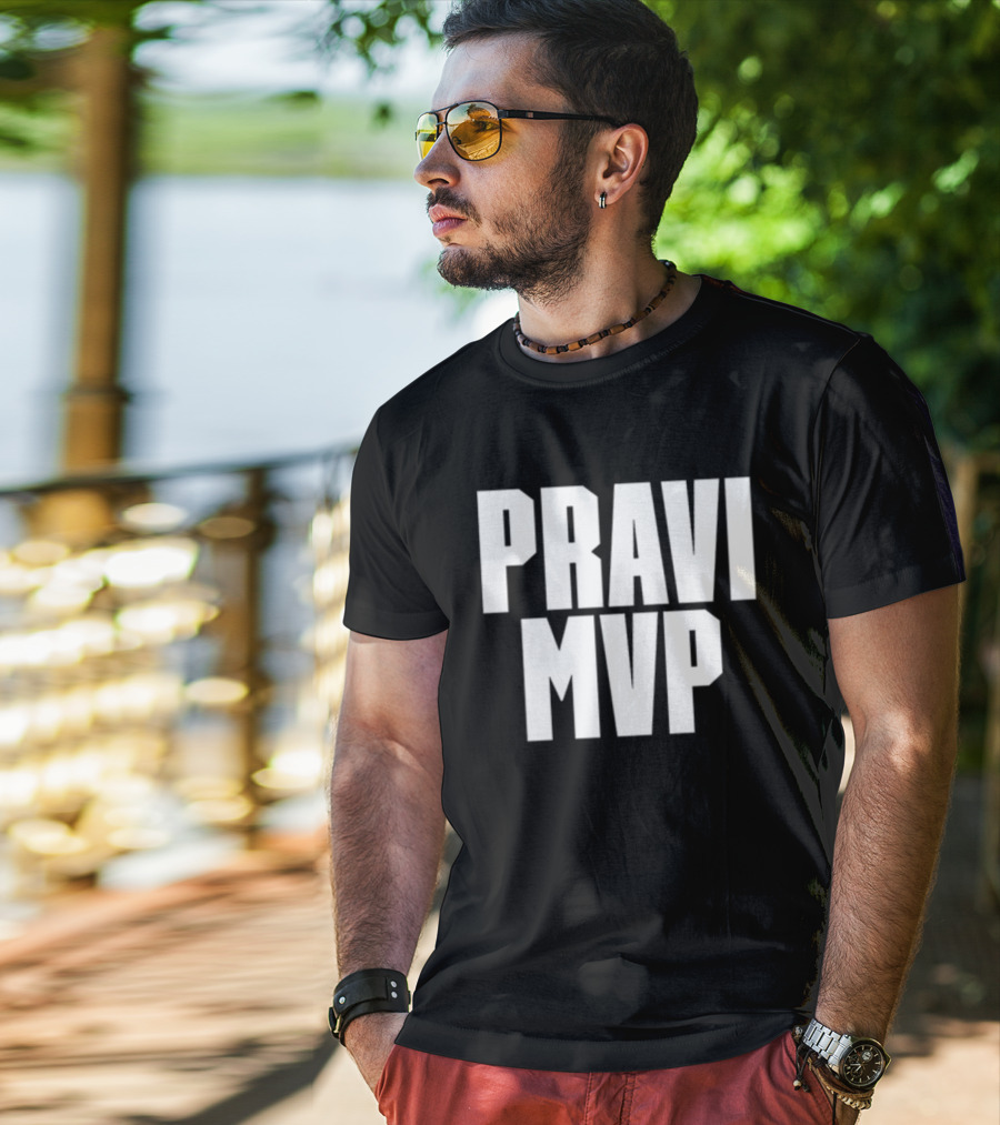 PRAVI MVP Bold Sports Enthusiast T-Shirt
