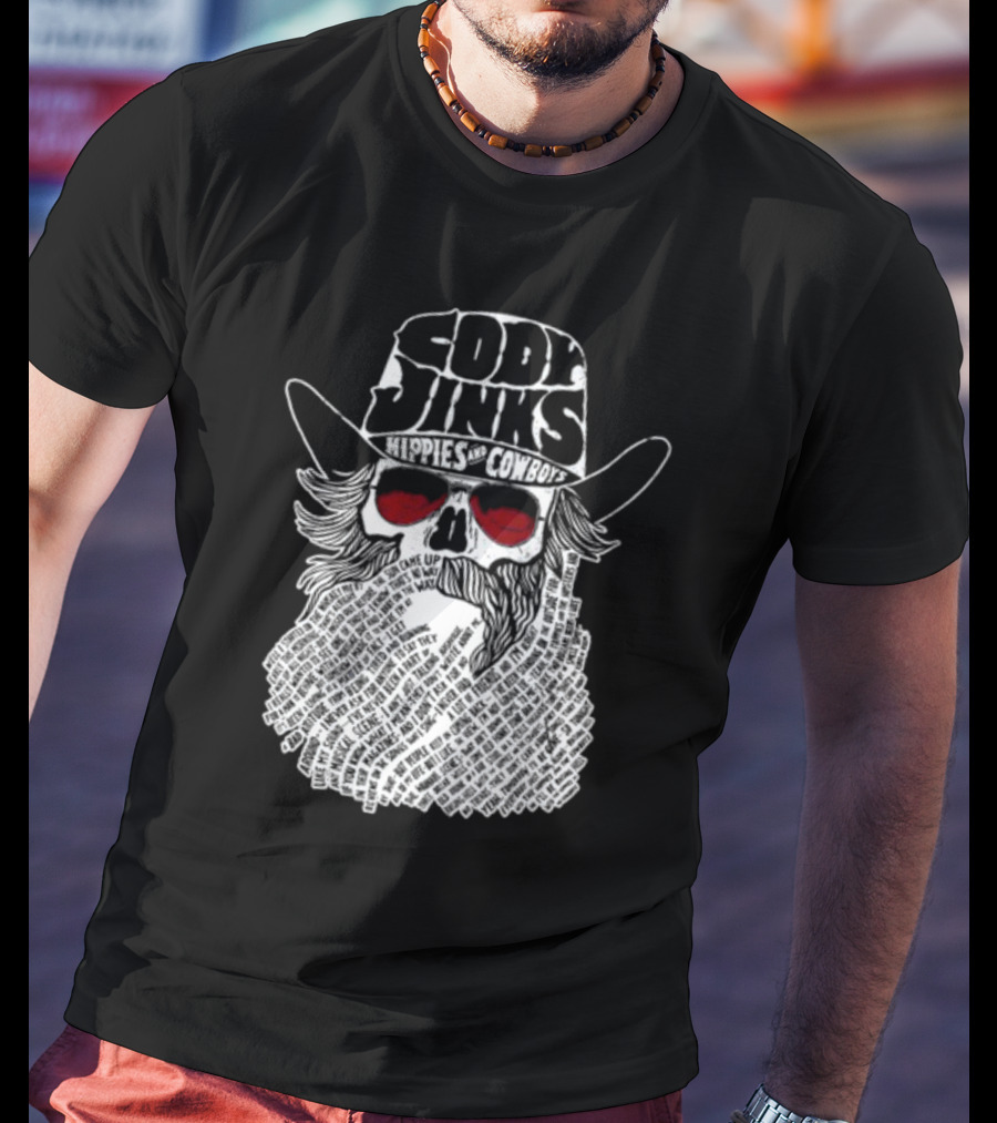 Cody Jinks Hippies And Cowboys Skull T-Shirt
