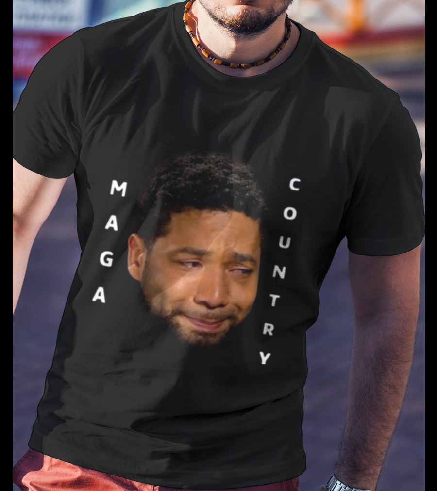 Hollaria Briden Jussie Smollett Crying Face Maga Country T-Shirt
