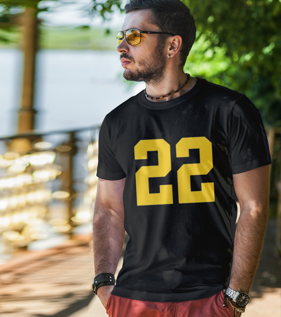 Iowa Her 22 Number Yellow T-Shirt