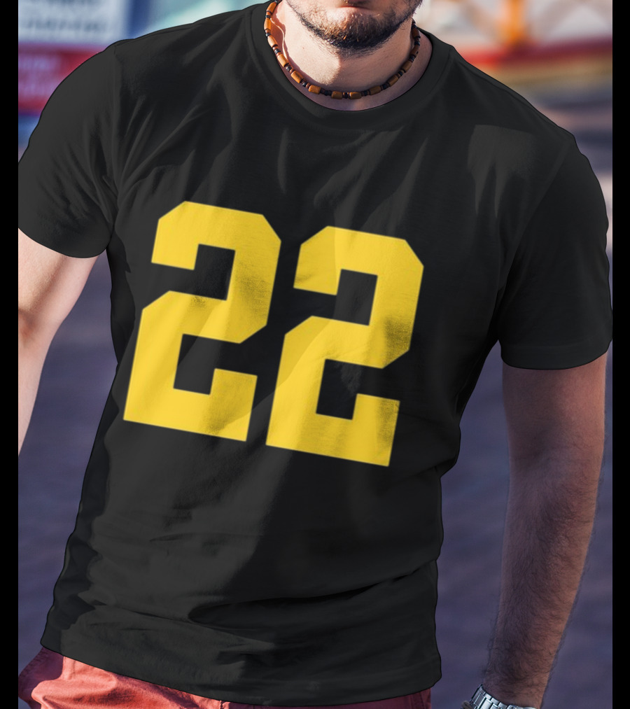 Iowa Her 22 Number Yellow T-Shirt