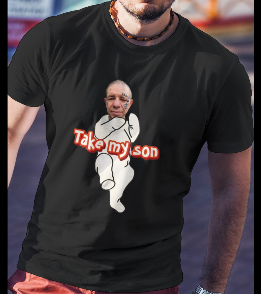 Tike Myson Take My Son Baby Drawing Tattoo Face T-Shirt