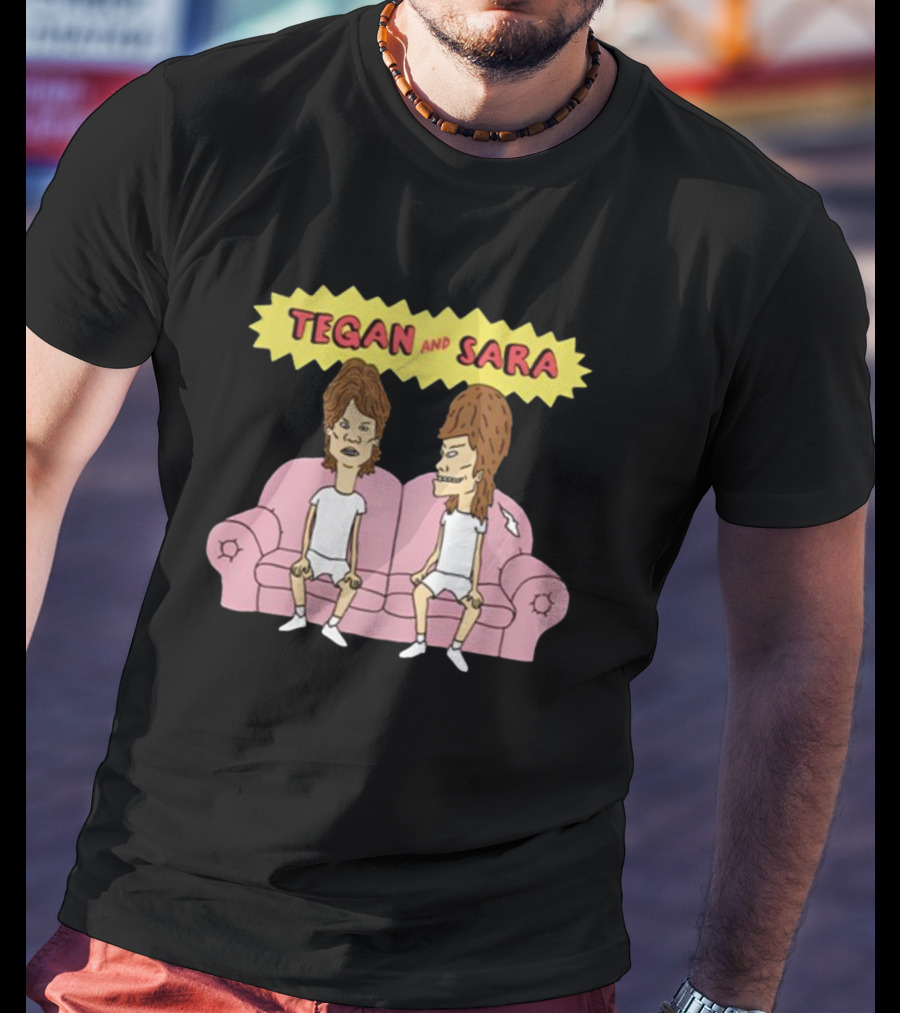 Tegan And Sara B Cartoon Style Couch Duo T-Shirt