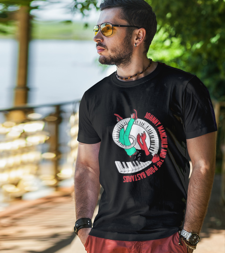 Johnny Manchild And The Poor Bastards Spiral Keyboard T-Shirt