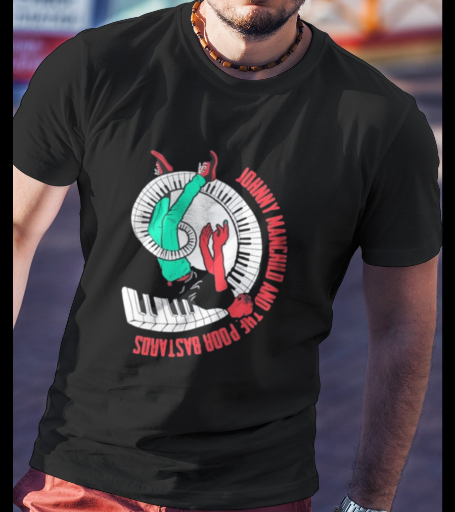Johnny Manchild And The Poor Bastards Spiral Keyboard T-Shirt