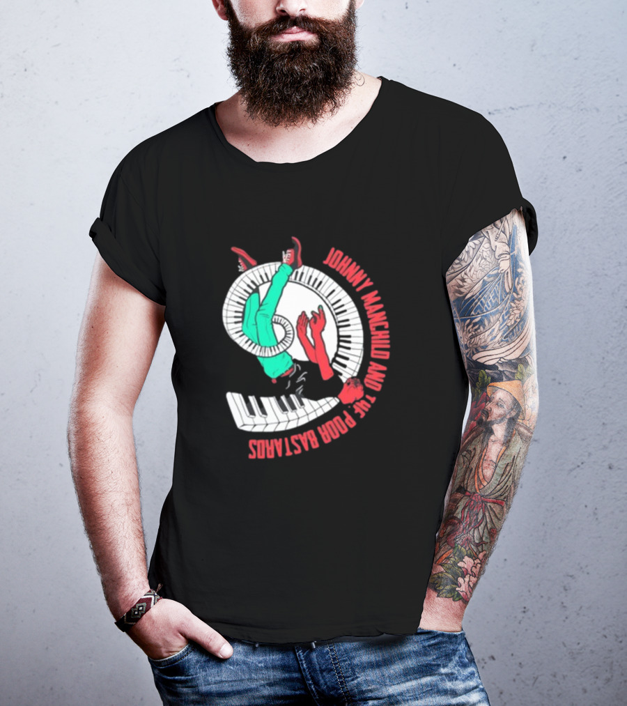 Johnny Manchild And The Poor Bastards Spiral Keyboard T-Shirt