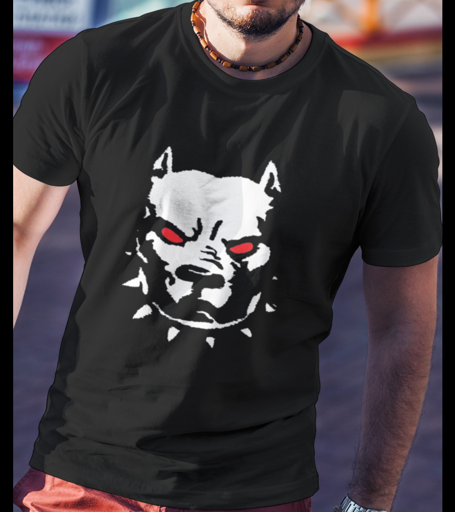 Kayzo Dog Spiked Collar Red Eyes T-Shirt