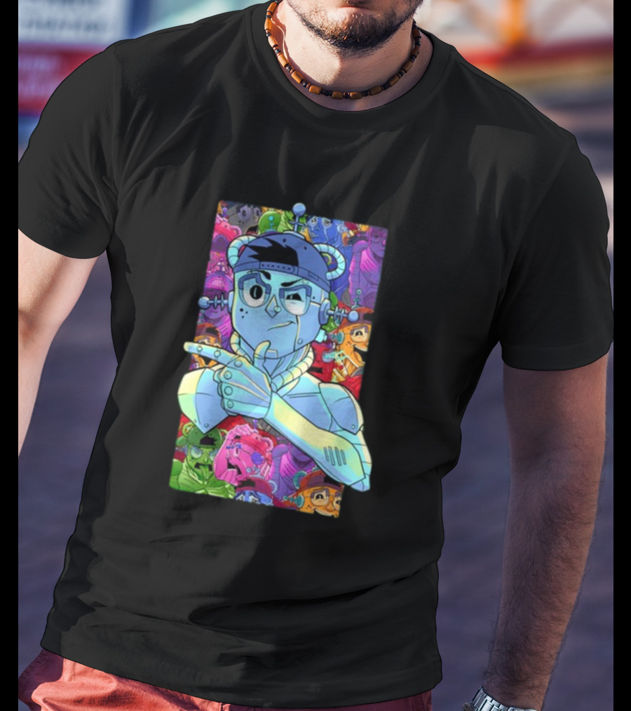 Kt8 Ray Volpe Volpeverse Colorful Futuristic Robot Characters T-Shirt