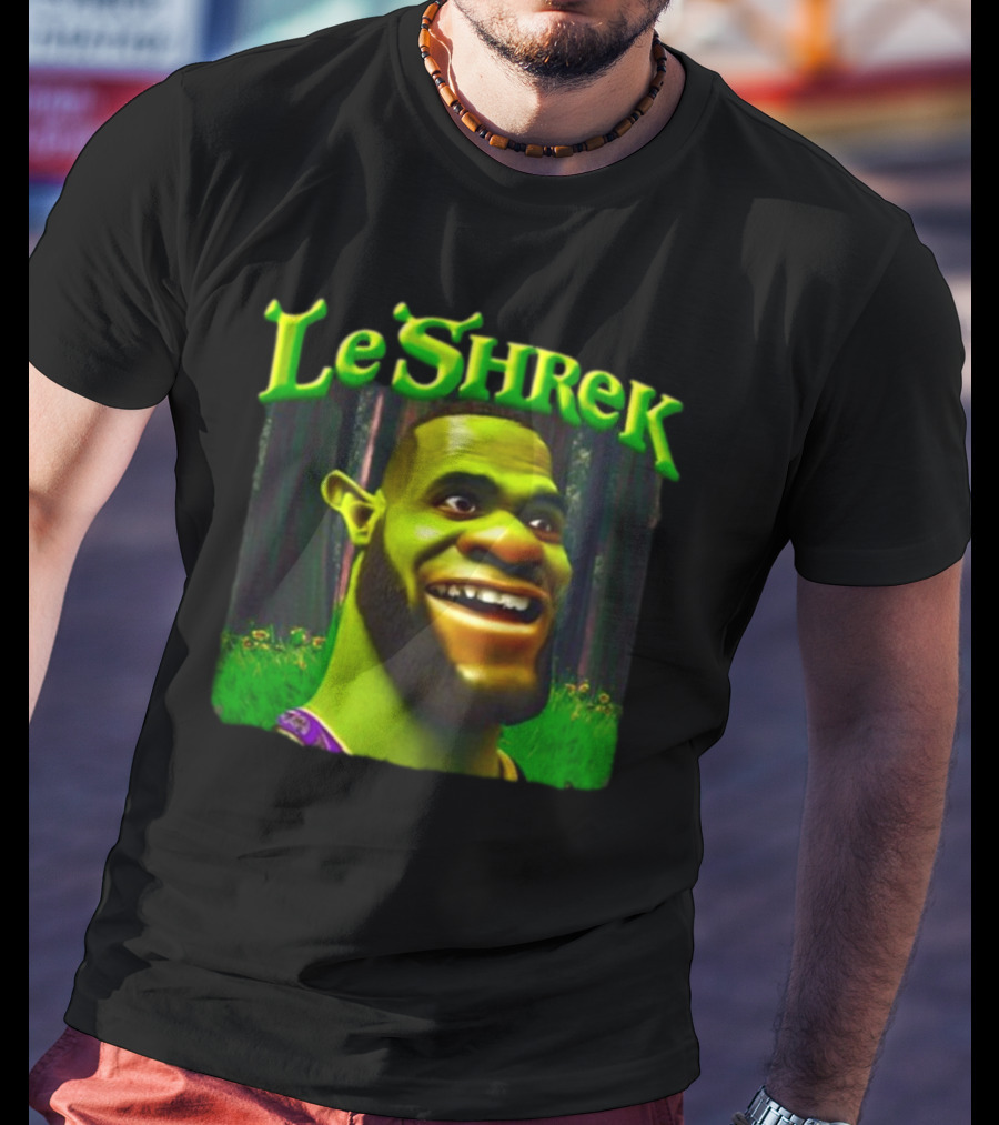 LeShrek Funnyahhtees Basketball Ogre Crossover T-Shirt