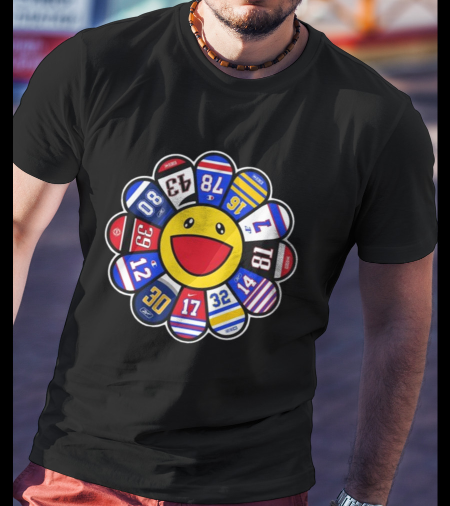 Happy Earth Day Buffalo Flower Sports Jersey Numbers Smiling Face T-Shirt