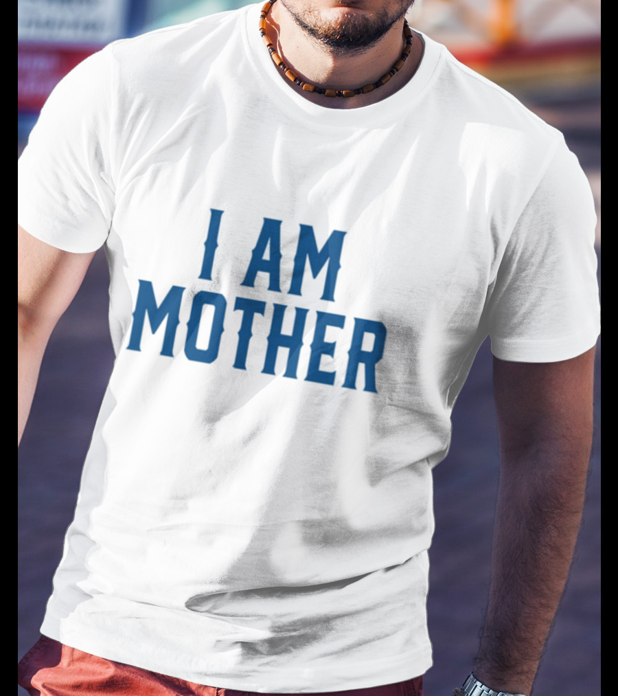 Kesha I Am Mother Blue Block Lettering T-Shirt