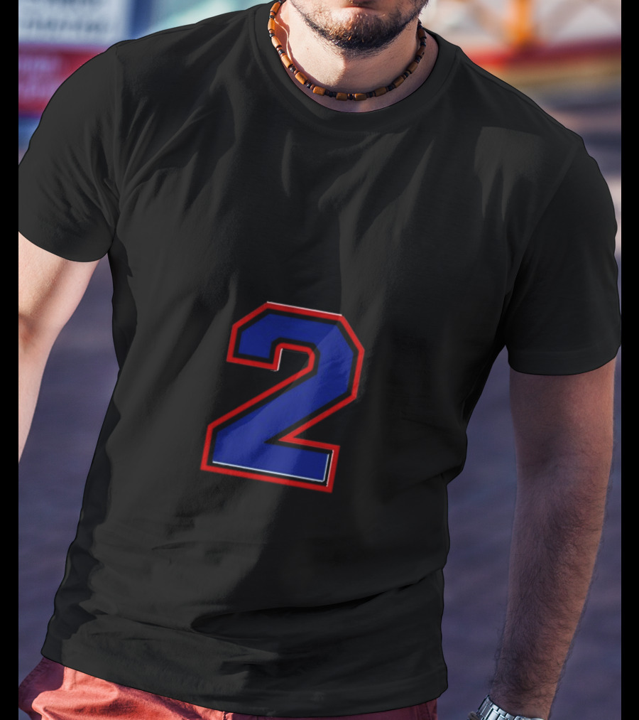 Together We Have 2 Brain Cells Blue Red Outline T-Shirt
