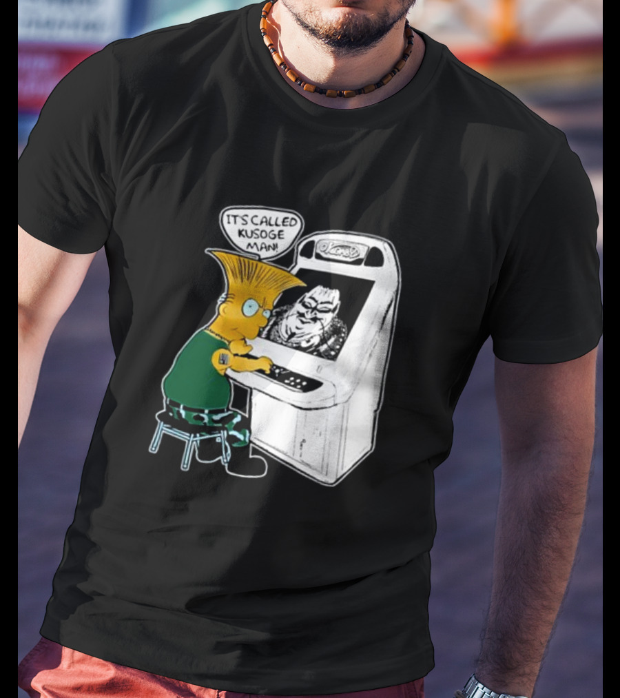 Simption Arcade Gamer It's Called Kusoge Man T-Shirt