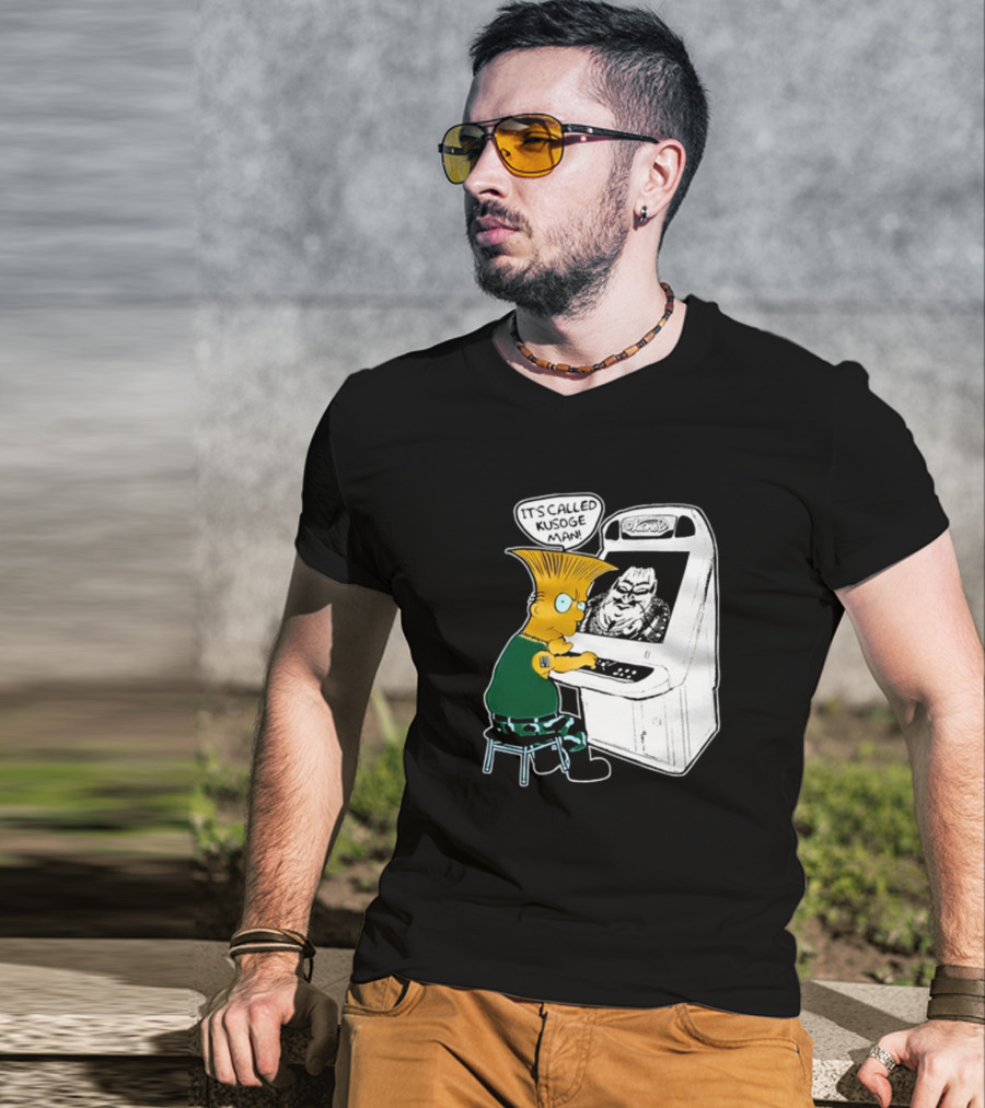 Simption Arcade Gamer It's Called Kusoge Man T-Shirt