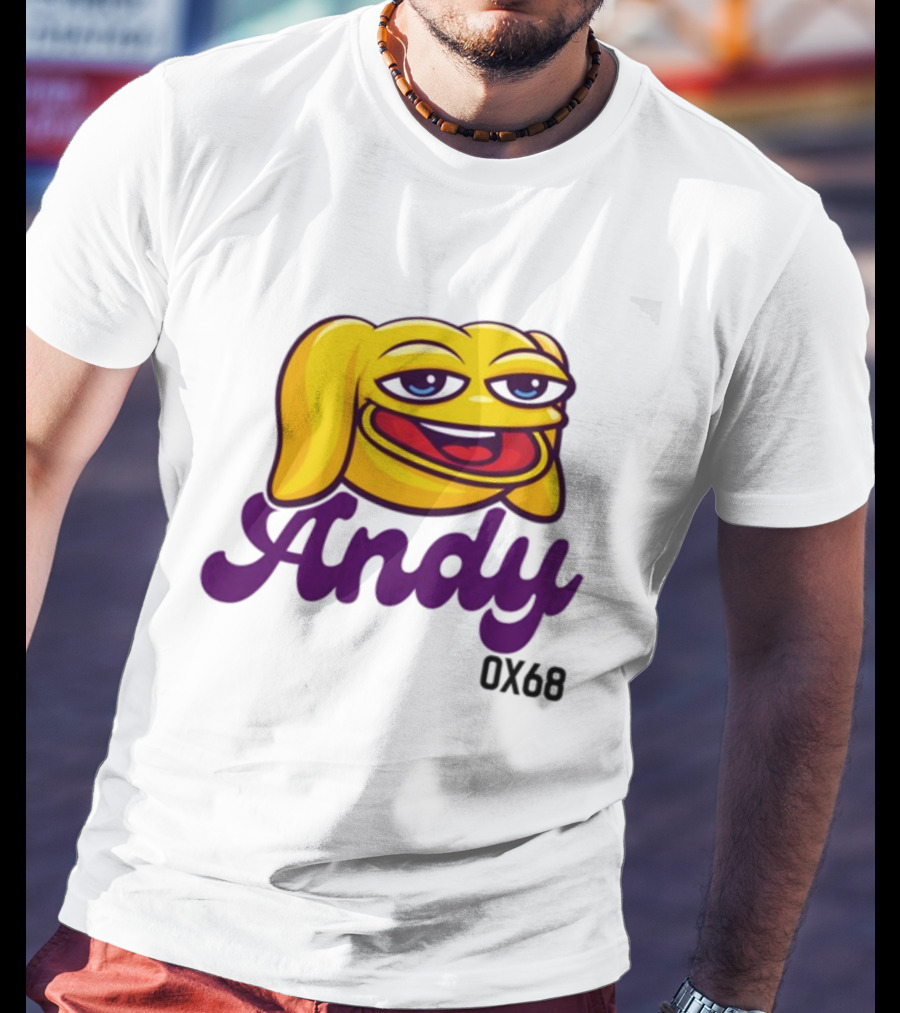 Andy Ox68 Emoji Face Yellow Dog T-Shirt