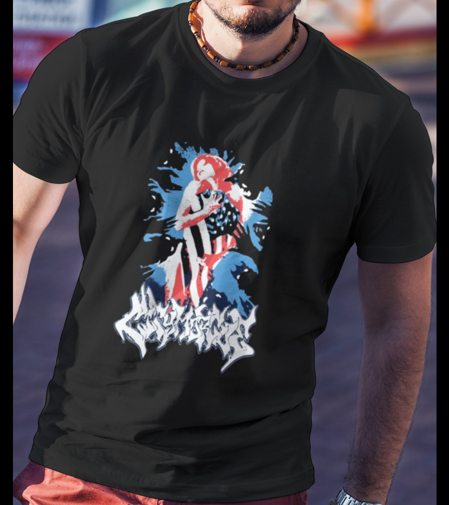 City Morgue Bloody America Flag T-Shirt