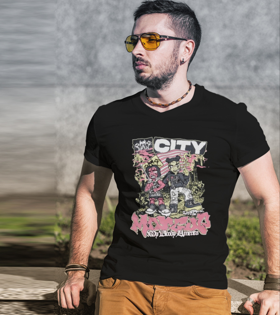 My Bloody America City MORADO T-Shirt